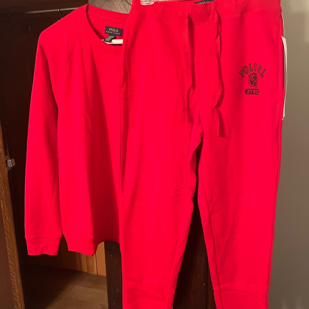 Polo Ralph Lauren red limited edition NWT sweat shirt and pants